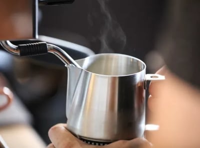 visual latte art milk texturing